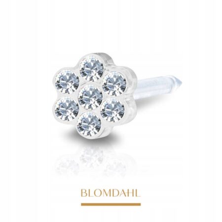 KOLCZYKI EP MEDICAL PLASTIC DAISY 5mm CRYSTAL (12-0114-41)